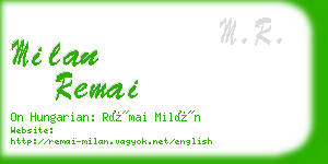 milan remai business card